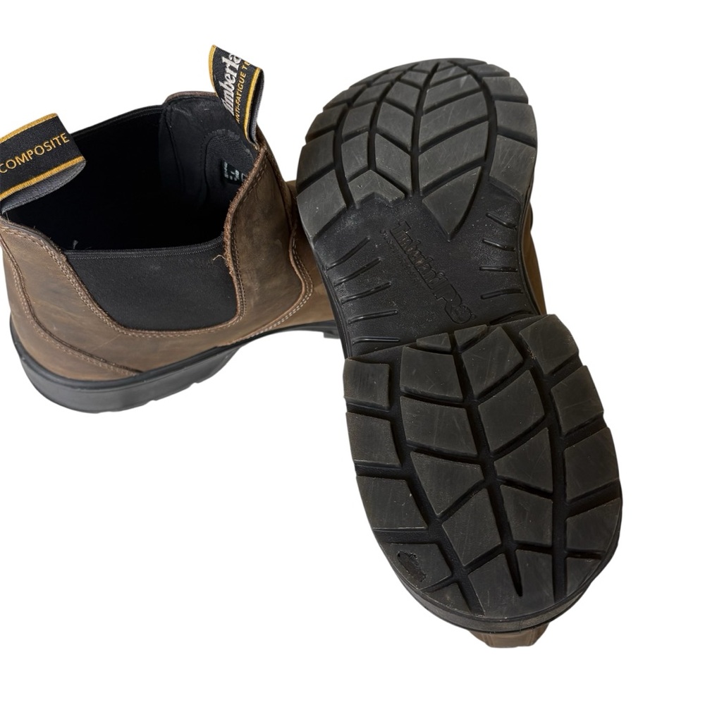 Timberland Men's Nashoba Casual Composite Toe Work Shoe‎ Boot Brown Leather 11 - Picture 11 of 13